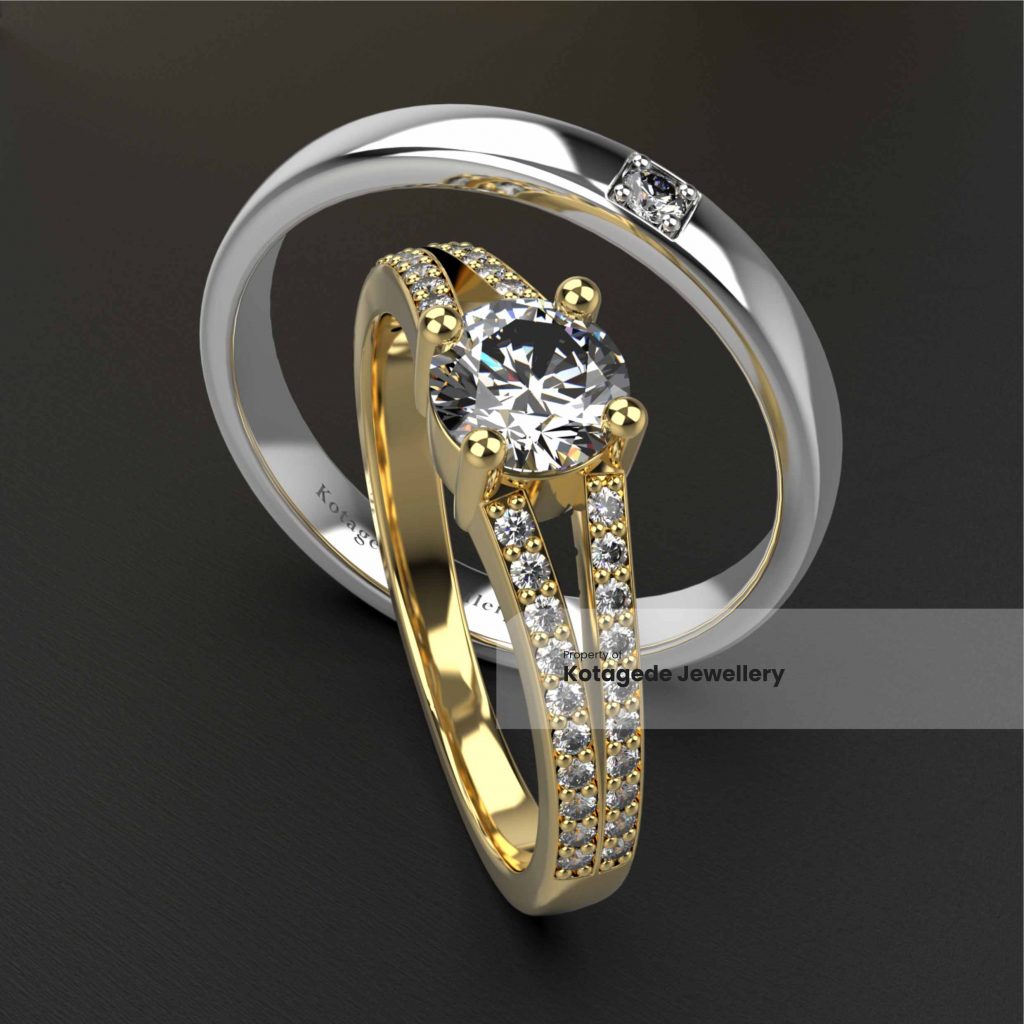 cincin emas kuning permata luxury